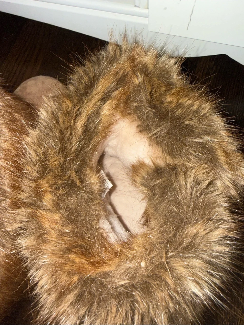 Women’s Faux Fur Trim Suede UGG Winter Boots - Brown